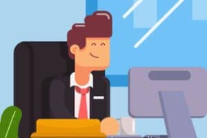 cybersecure-employee an employee remaining cyber-secure