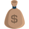 An illustration of a bag of money.