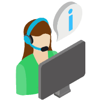 An illustration of a customer support representative.