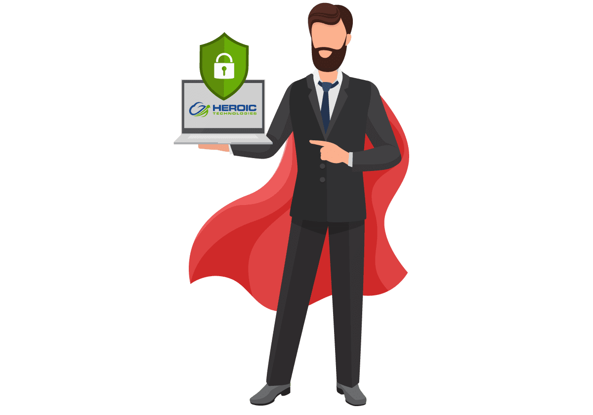 Illustration of a business professional wearing a superhero cape.