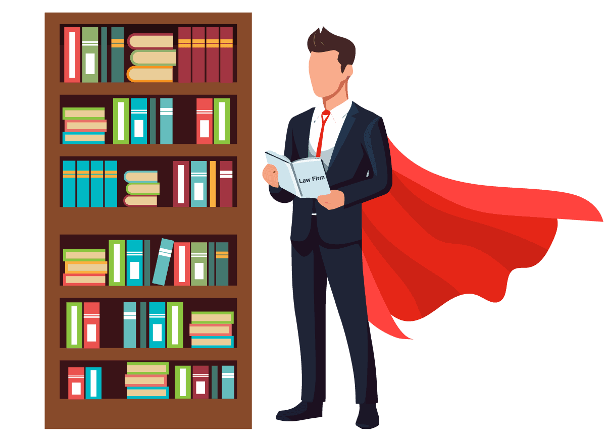 Illustration of a team of business professionals wearing superhero capes