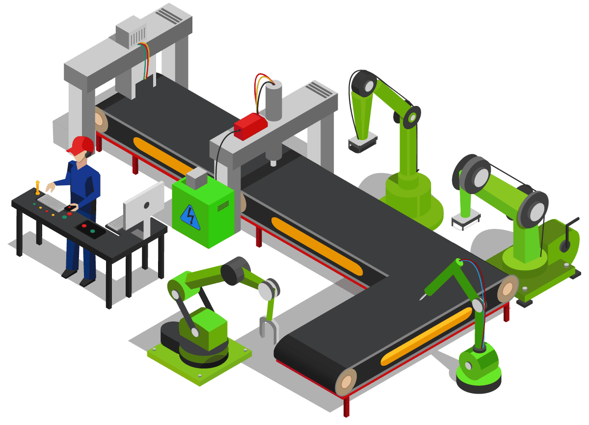 An illustration depicts logistics and transportation.