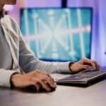 Entrepreneur taking notes and doing paperwork report